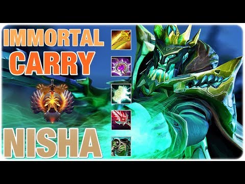 Nisha Wraith KING Immortal Safelane Carry | Pro Dota 2 Full Gameplay