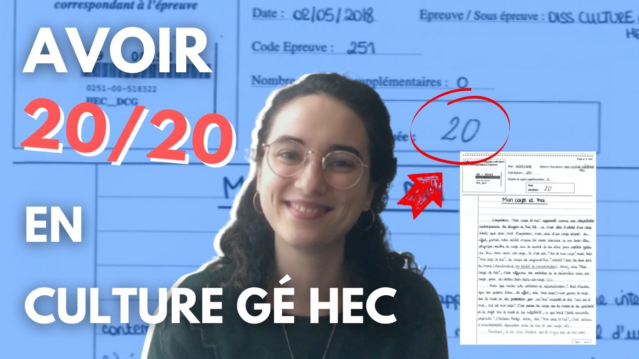 20/20 EN CULTURE GENERALE HEC || Je décrypte avec vous ma copie ✍️