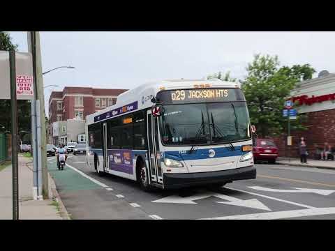 MTA NYCT #7243 on the Q29 to Jackson Hts at 80th St & Metropolitan Av