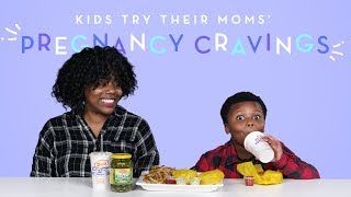 Kids Try Their Moms&#39; Pregnancy Cravings | Kids Try | HiHo Kids