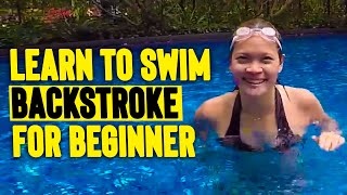 BEGINNER GIRL learn to SWIM BACKSTROKE in 15 minutes