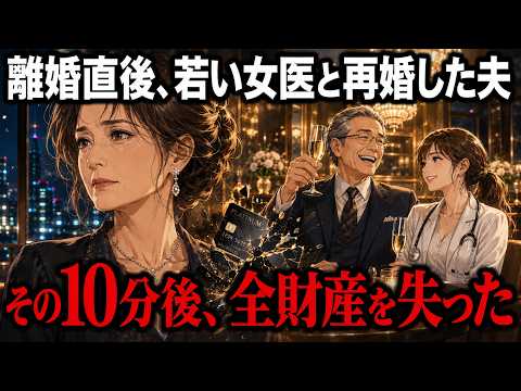 【熟年離婚】離婚直後、若い女医と再婚した元夫「お前はもう用済みw」私「お幸せに」――10分後、全財産を失い顔面蒼白に…