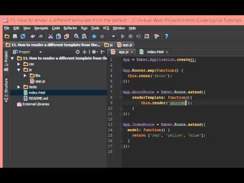 Mastering Ember Js - 11 How to render a different template from the ...