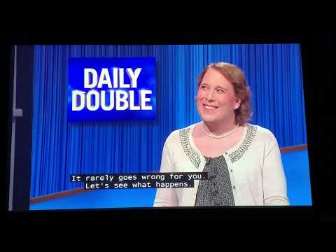 Jeopardy, Amy Schneider DAY 23 - 1st Daily Double (12/31/21)