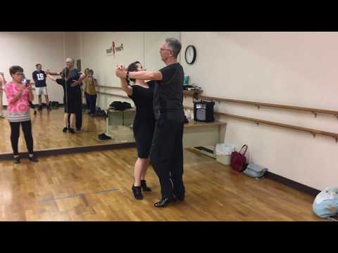 Bronze waltz class 1- hesitation, progressive change step, natural and reverse turn