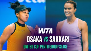 Naomi Osaka vs. Maria Sakkari | 2026 United Cup Group Stage | WTA Match Highlights