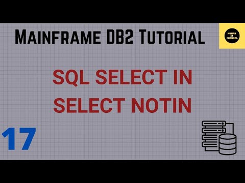 SQL Select IN , Select NOTIN using QMF - Mainframe DB2 Practical Tutorial - Part 17 (Volume Revised)