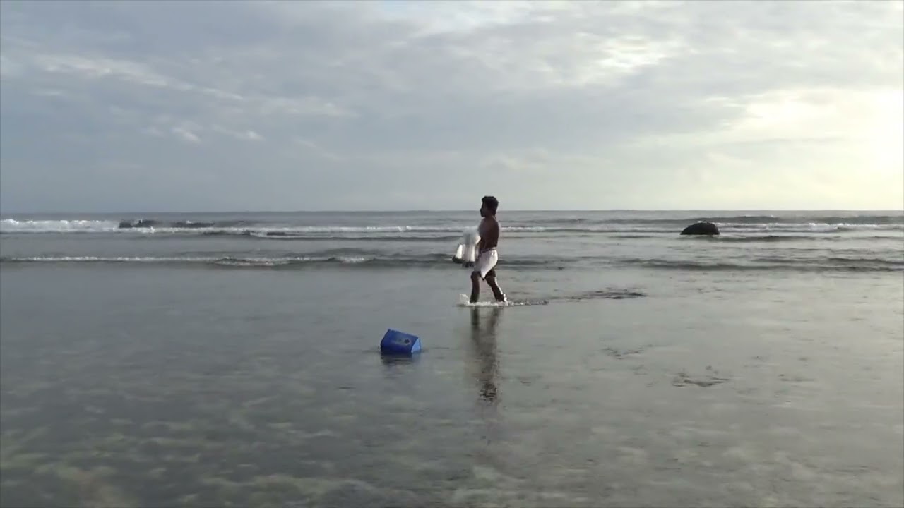 Cast Net Fishing on Tarawa, Kiribati