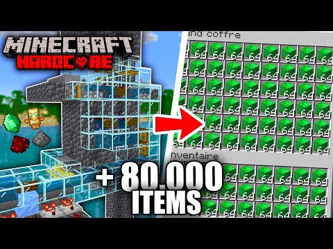 La MEILLEURE FERME à RAID sur Minecraft Hardcore 1.20 ! - + 80.000 ITEMS / Heure ! -