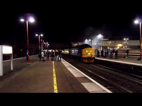 37425 thrashes out of Birmingham International on a railtour 12/01/2013