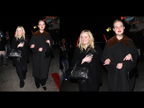 Sisters Dakota And Elle Fanning Are All Smiles After Enjoying Their Night Out At The Chateau Marmont