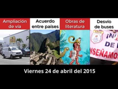 Resumen matutino de noticias, 24 de abril de 2015