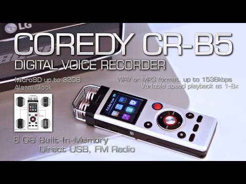 Coredy CR-B5 Digital Voice Recorder (Review) 8GB Built-In Memory, FM Radio, USB // by s7yler