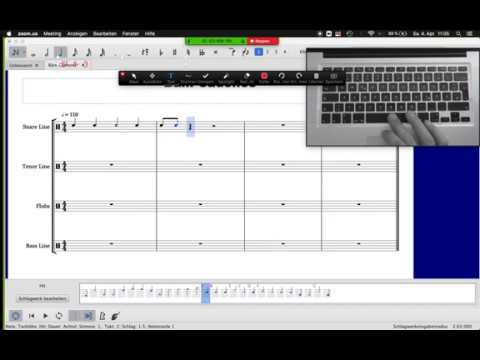 Teil 1 Partitur erstellen und Noteneingabe