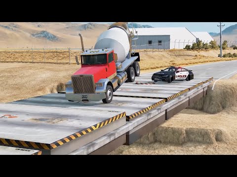 Cars vs Trembling Bridge – BeamNG Drive