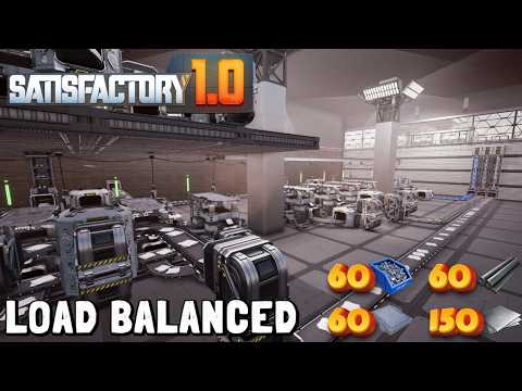 Load Balancing 150 Iron Plates and 60 Rods, Screws, RIP - Satisfactory 1.0