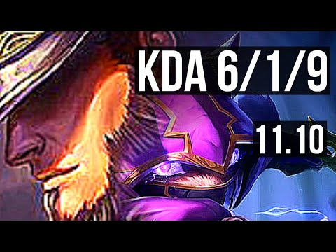 TWISTED FATE vs KENNEN (MID) | 3.1M mastery, 6/1/9, 900+ games | KR Diamond | v11.10