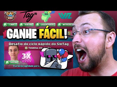 NOVO Desafio dos YouTubers do CLASH ROYALE [Best deck for SirTag Challenge]