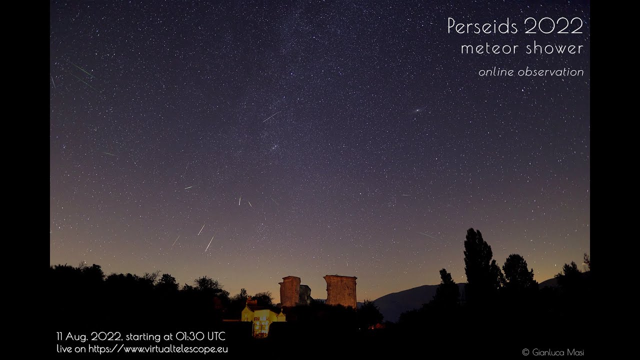 Perseid meteor shower 2022, online observation â€“ 11 Aug. 2022 - YouTube