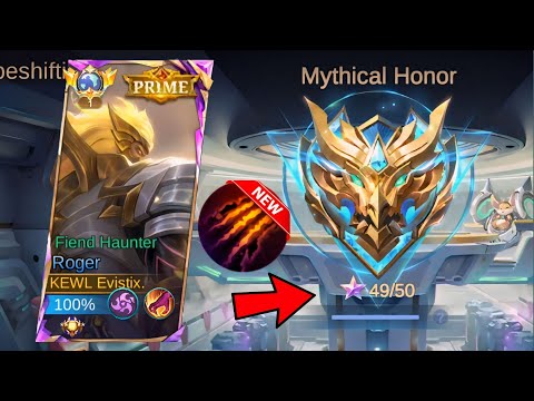 I USE NEW ROGER BUILD IN MY LAST MATCH BEFORE MYTHICAL GLORY!!(MUST TRY)