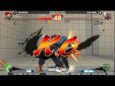 Infiltration (Akuma) vs Black Angel (Seth & Cammy) - First to 5 -  Street Fridays June 2015