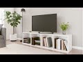 Boekenkast/tv-meubel hout 36x30x143 cm wit | video 1