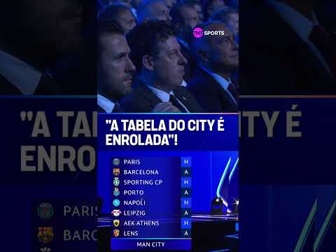 TABELA ENROLADA? 🏴󠁧󠁢󠁥󠁮󠁧󠁿 Será que o City ficou satisfeito com o sorteio da Champions? 👀 #shorts