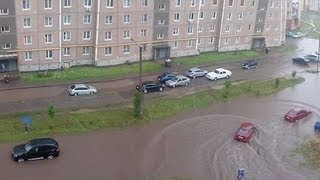 preview picture of video 'Июльское мини наводнение, Йошкар-Ола, Flood 2013'
