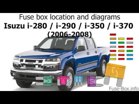 Fuse box location and diagrams: Isuzu i-280, i-290, i-350, i-370 (2006-2008)