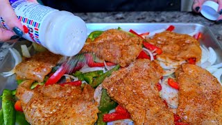 SHEET PAN Chicken Fajitas could be the easy recipe you've been searching for! | EASY Chicken Recipe