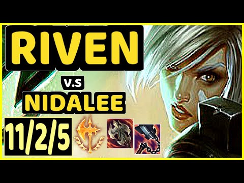 SHINI (RIVEN) vs NIDALEE - 11/2/5 KDA JUNGLE GAMEPLAY - BR Ranked MASTER