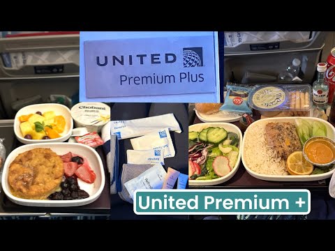 Food & Seat on United Premium Plus International flight review