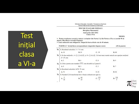 Test evaluare initiala clasa a VI a model