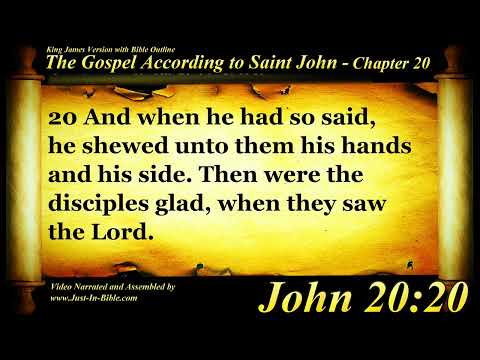 The Gospel of John Chapter 20 - Bible Book #43 - The Holy Bible KJV Read Along Audio/Video/Text