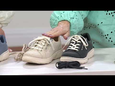Clarks Collection Lace-Up Sneakers- Caroline Echo on QVC