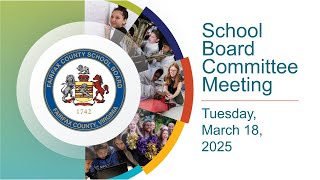 3/18/25 - FCPS Governance Committee Meeting