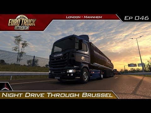 Night Drive Through Brussel | Euro Truck Simulator 2 - Modded Video | #46