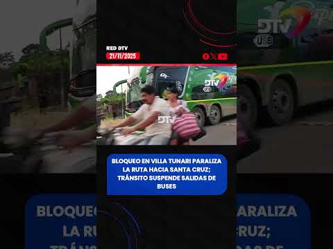 Bloqueo en Villa Tunari paraliza la ruta hacia Santa Cruz; Tránsito suspende salidas de buses