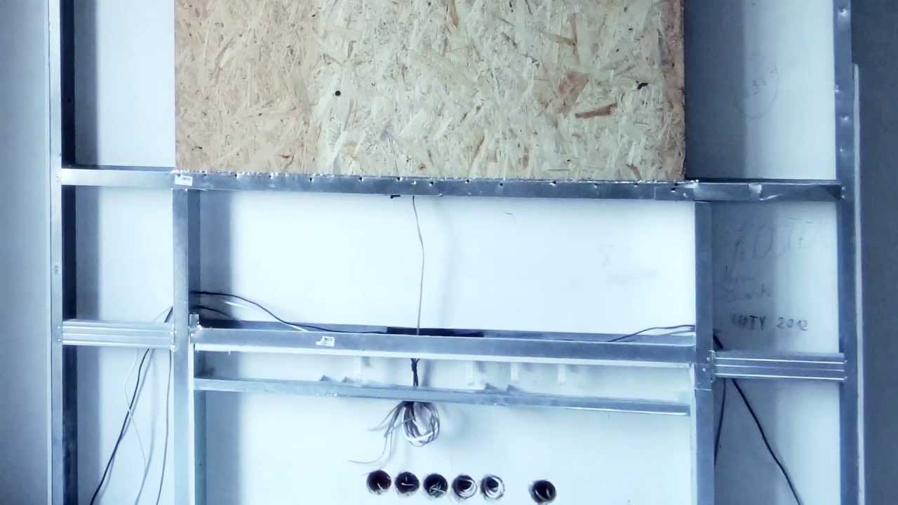 Zabudowa telewizora - konstrukcja z płyt kg DIY