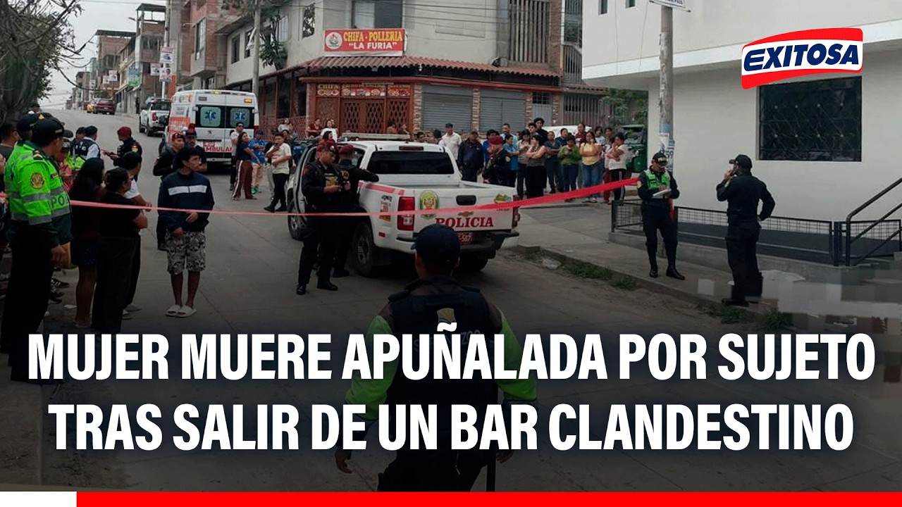 🔴🔵 Mujer muere apuñalada por sujeto tras salir de un bar clandestino