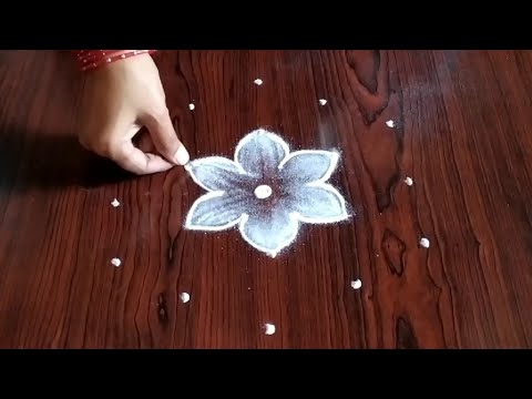 2 Beautiful Daily kolams only (5×3) Dot's... easy kolams