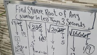 Maths Challenges 🔛 To Find In Less Than 3 Seconds Square Root of Any Number
