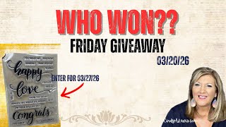 Download lagu Closed Who Won the Friday Giveaway 03/20/26? Enter for 03/27/26 mp3 Download lagu Closed Who Won the Friday Giveaway 03/20/26? Enter for 03/27/26 mp3
