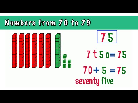 numbers from 70 to 79 -grade 1