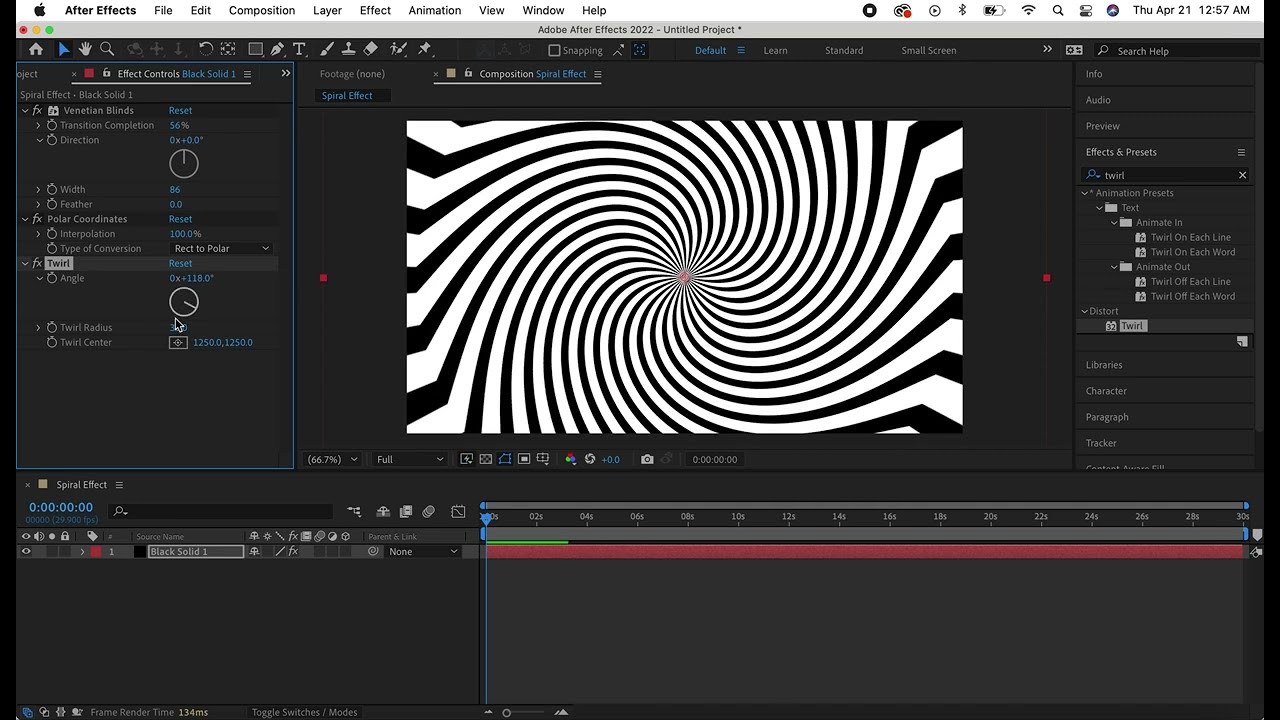 After Effects Tutorial: Rotating Spiral Illusion