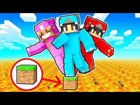 Minecraft But We’re On ONE TINY BLOCK! Pt 3
