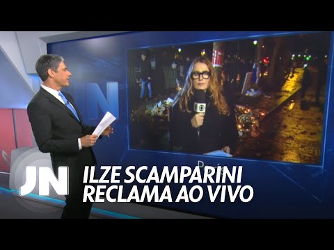 Ilze Scamparini RECLAMA AO VIVO e leva BRONCA DE WILLIAM BONNER (16/11/2015)