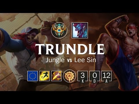 Trundle Jungle vs Lee Sin - EUW Challenger Patch 8.21