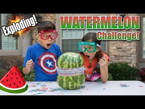 EXPLODING WATERMELON CHALLENGE! Video
