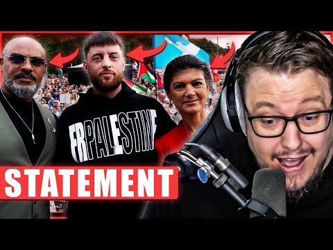 MASSIV & BAUSA mit Statement bei FRIEDENSKUNDGEBUNG von Sahra WAGENKNECHT | Dekarldent Reaction